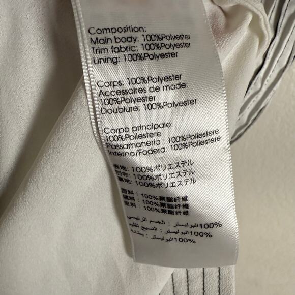 3.1 Phillip Lim High Low Painted White Striped Sleeveless V-Neck Midi Dress 2 - Picture 15 of 15